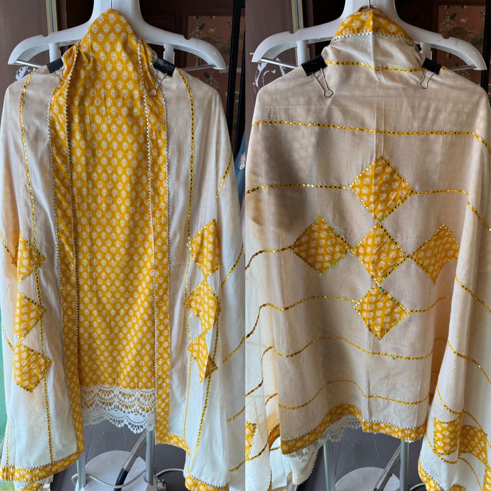 Soft organic cotton printed suit