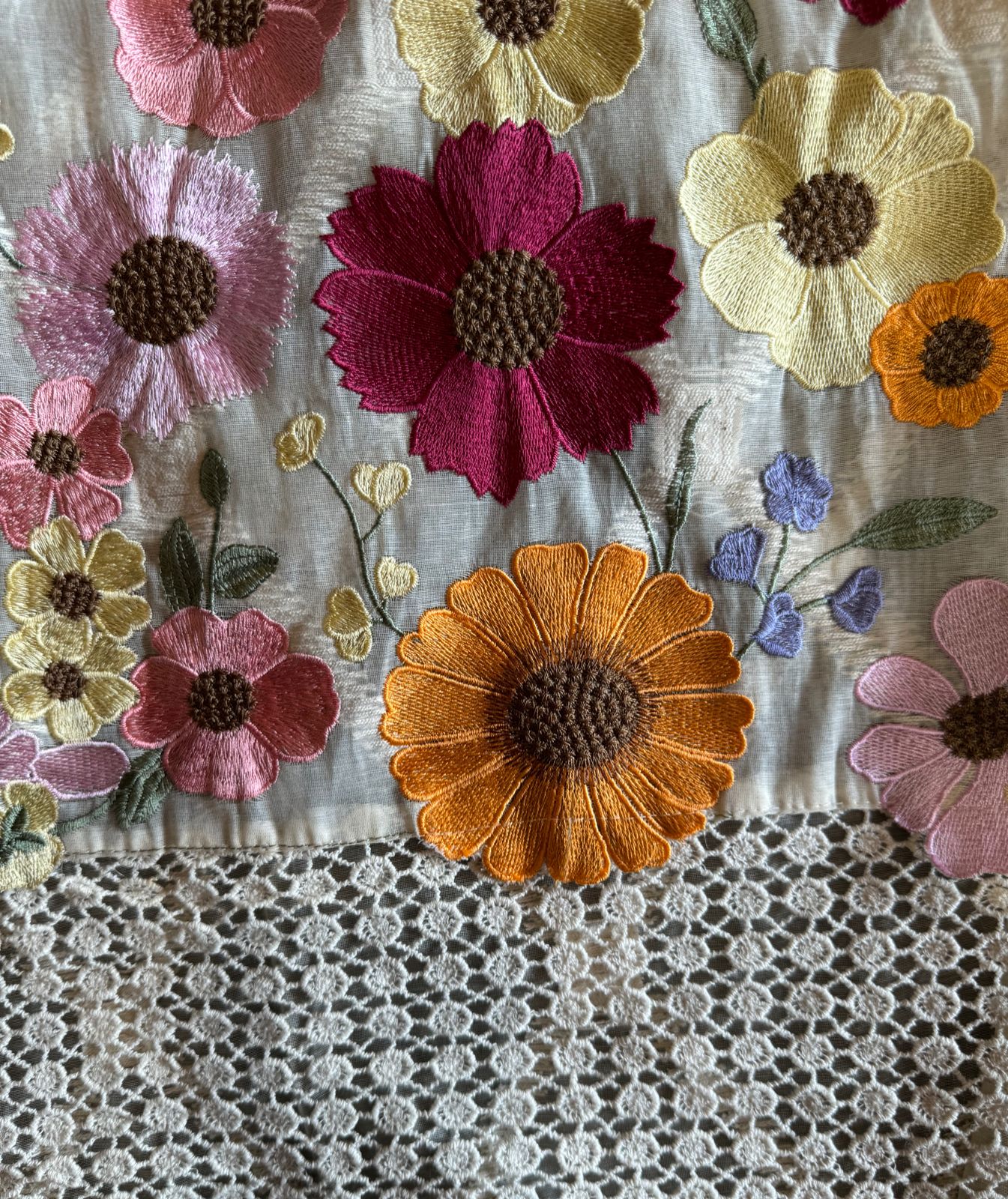 Pure jamdani cotton unstitched full size shirt with threadwork on the neckline