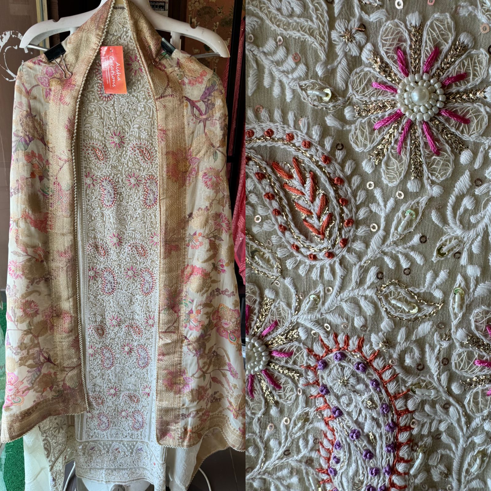 Pure Georgette Unstitched full size shirt The shirt is completely