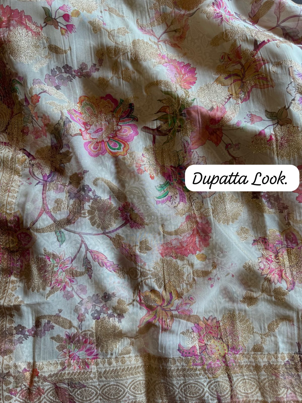 Pure Georgette Unstitched full size shirt The shirt is completely