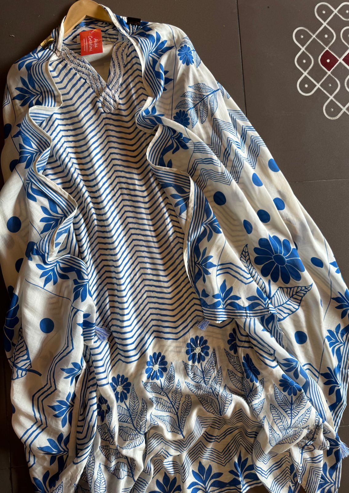 Pure muslin Digital printed Shirt  The shirt has beautiful Bagh