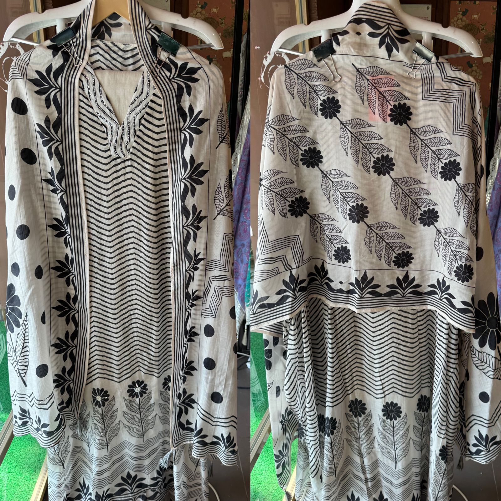 Pure muslin Digital printed Shirt  The shirt has beautiful Bagh