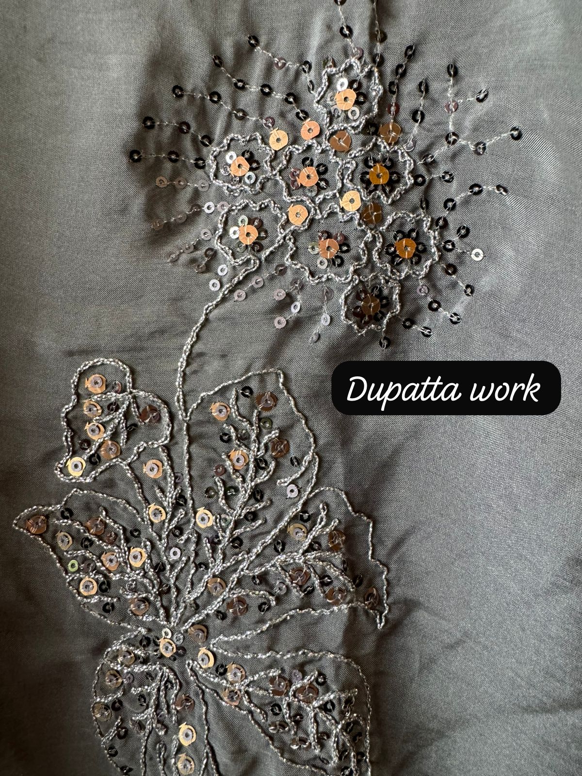 New concept on soft organza with Very high quality digital printing and Handwork highlighting done