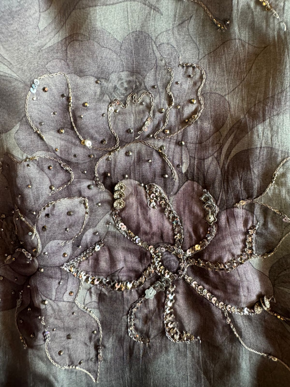 New concept on soft organza with Very high quality digital printing and Handwork highlighting done