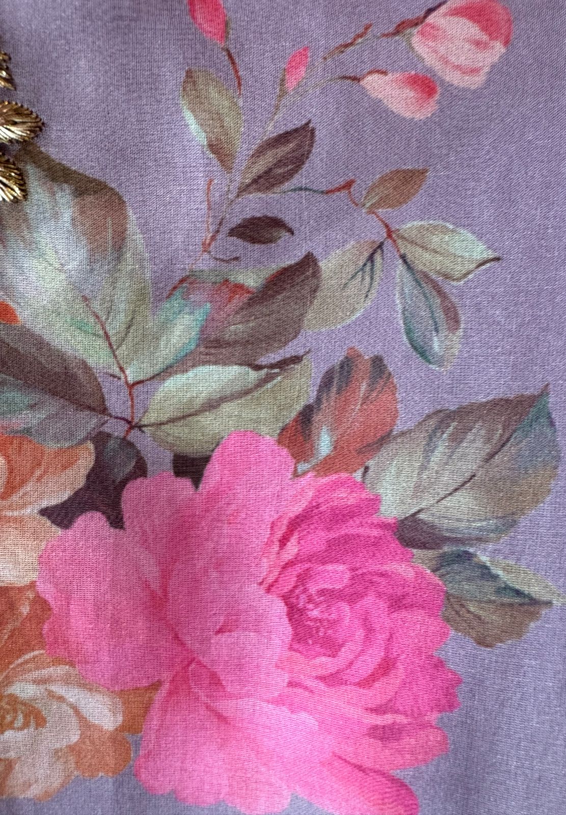 Pure crepe Shirt (Unstitched and full in size) with beautiful Neckwork done