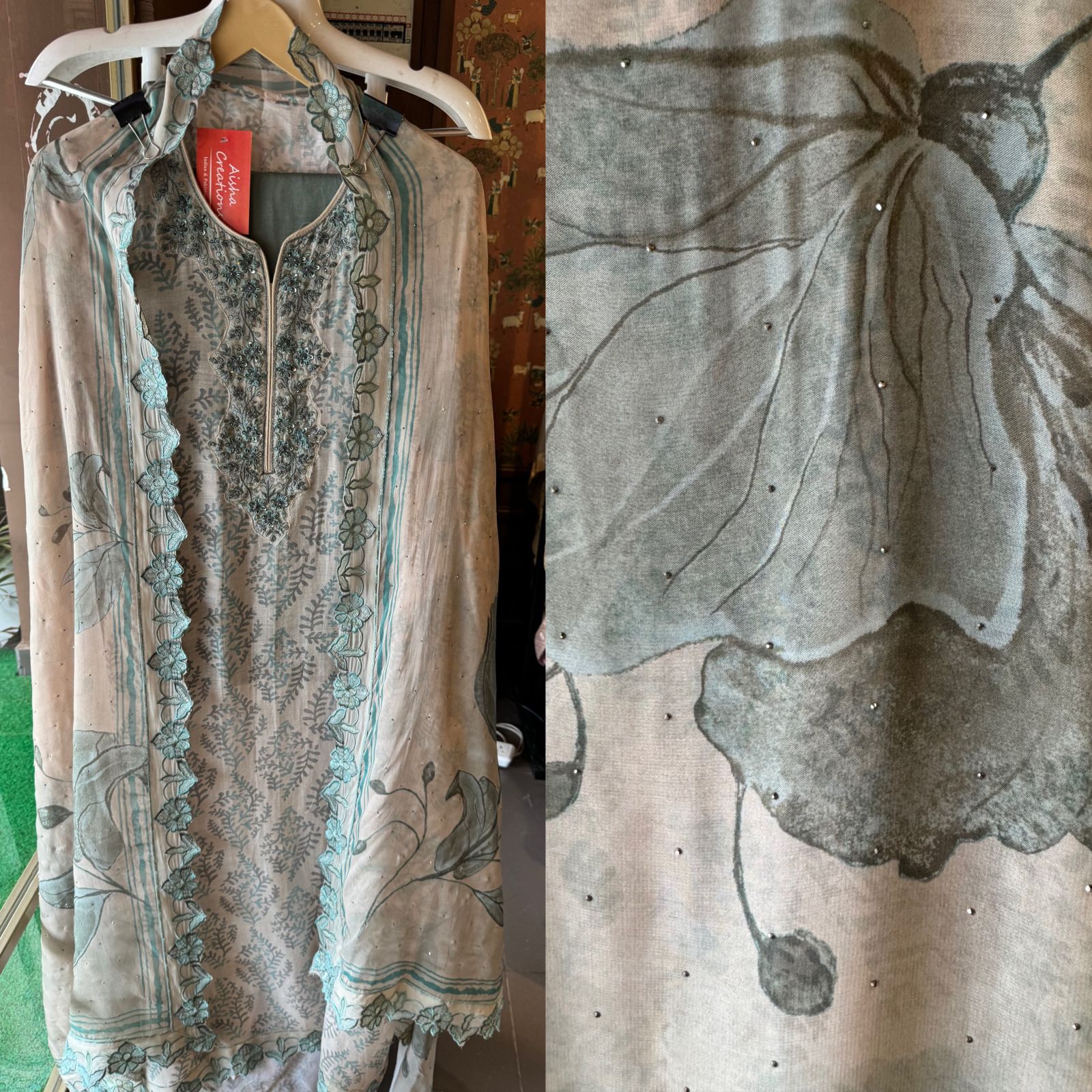 100% pure modal cotton shirt , Very fine and good quality of the shirt bottoms and dupatta.