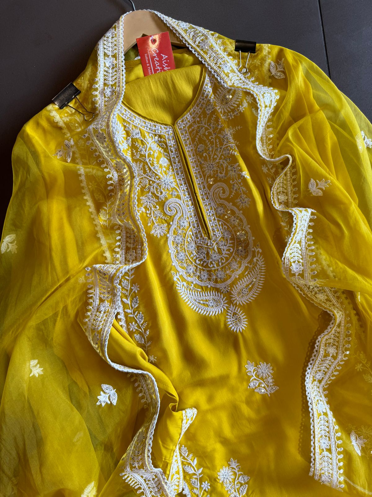 Soft muslin Shirt Semi stitched with Thread embroidered concept