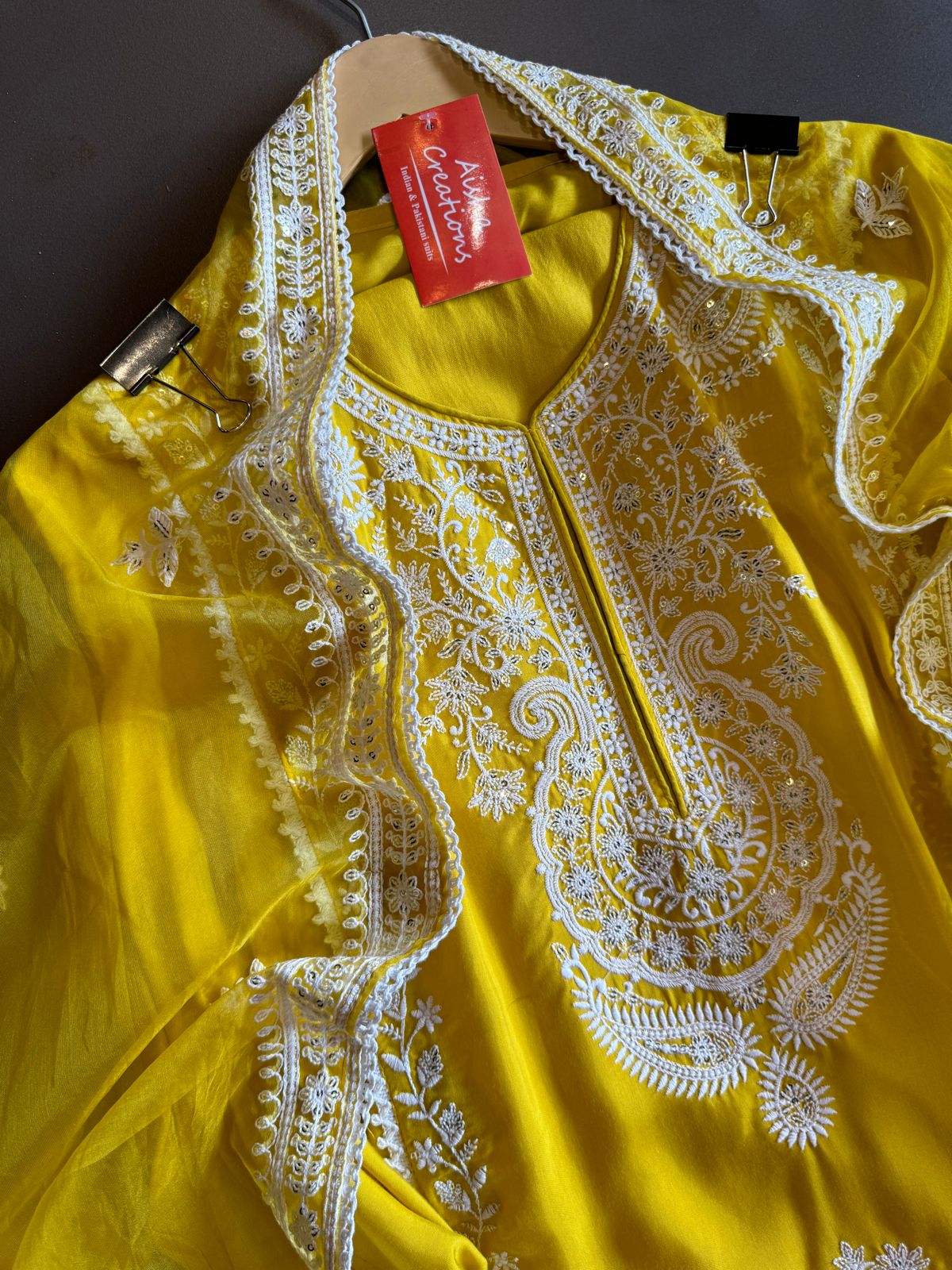 Soft muslin Shirt Semi stitched with Thread embroidered concept