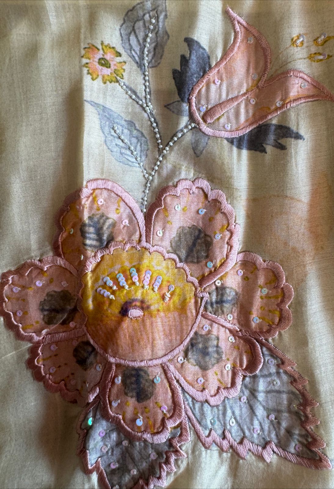 Soft Mul muslin Shirt lemon in colour with very pretty Daaman design