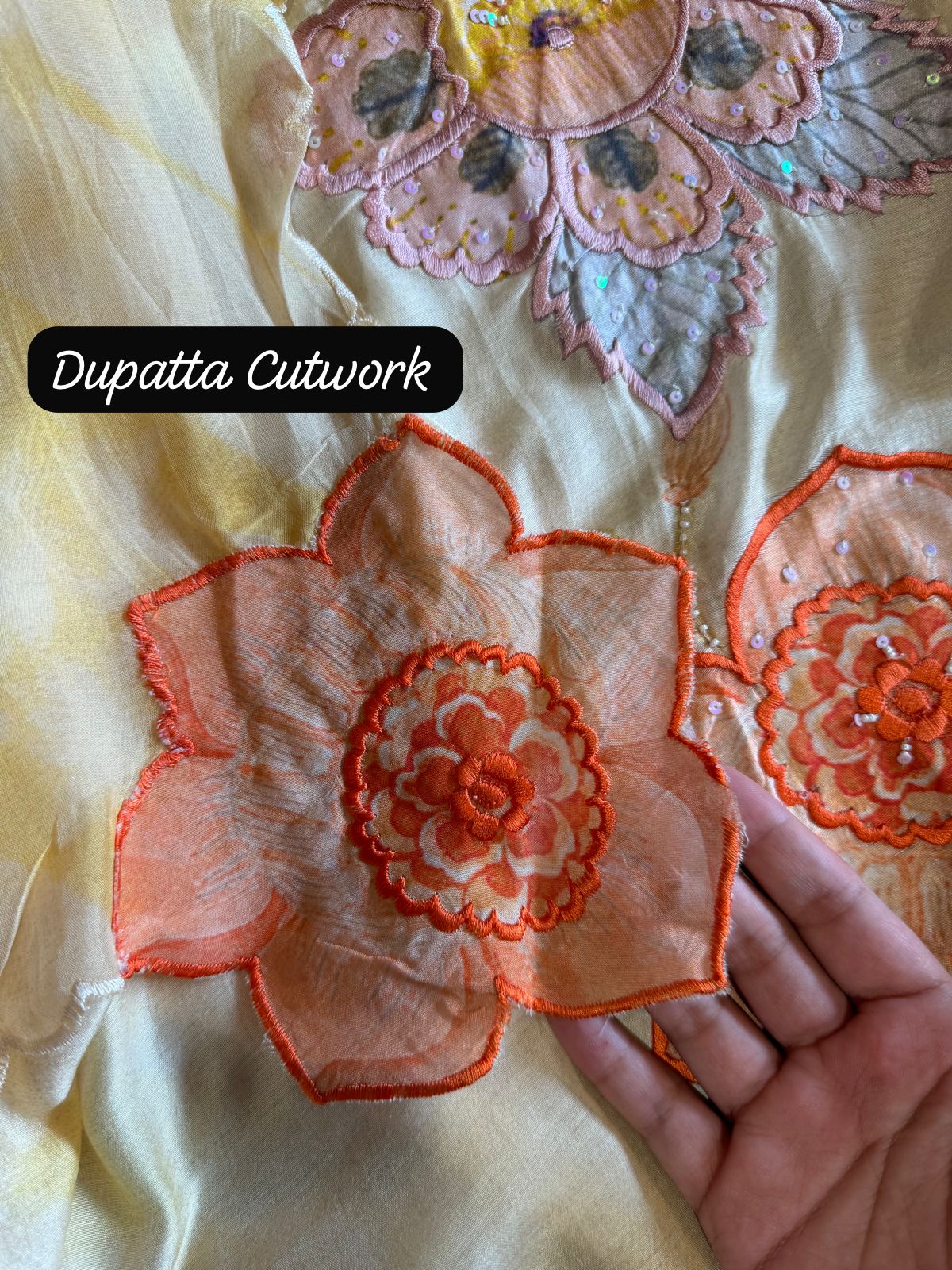 Soft Mul muslin Shirt lemon in colour with very pretty Daaman design