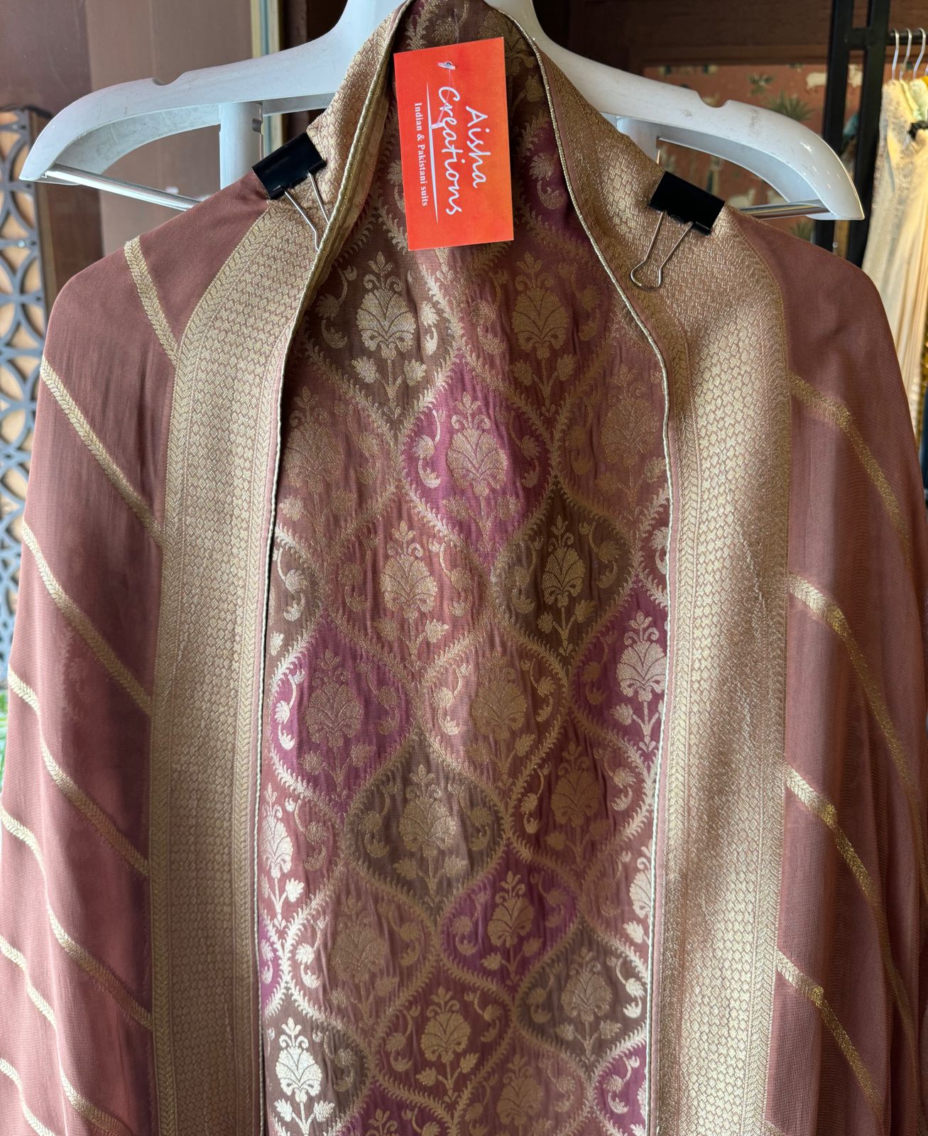 Pure banarsi Georgette shirt Unstitched and Full size shirt