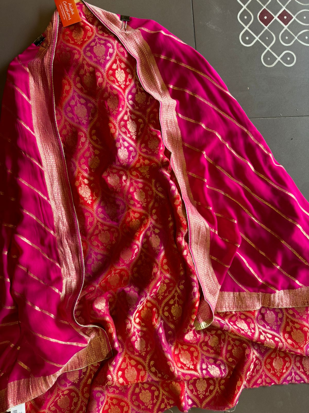 Pure banarsi Georgette shirt Unstitched and Full size shirt