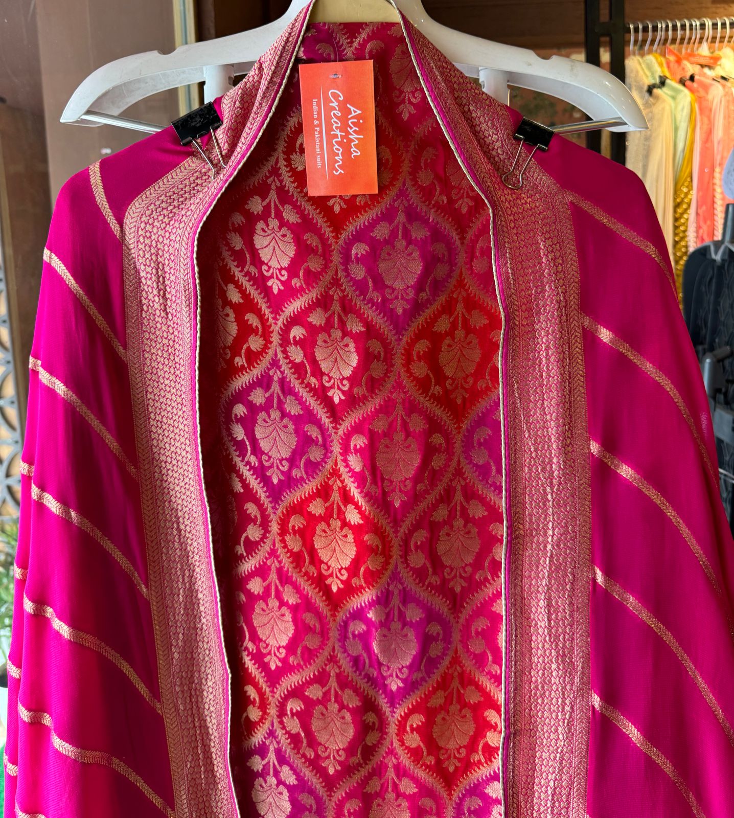 Pure banarsi Georgette shirt Unstitched and Full size shirt