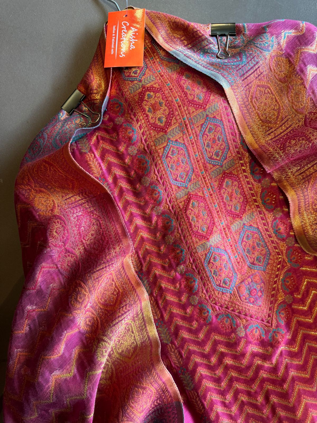 Pure jamdaani cotton Silk Suit pieces with beautiful Thread weavings all over the shirt front and back