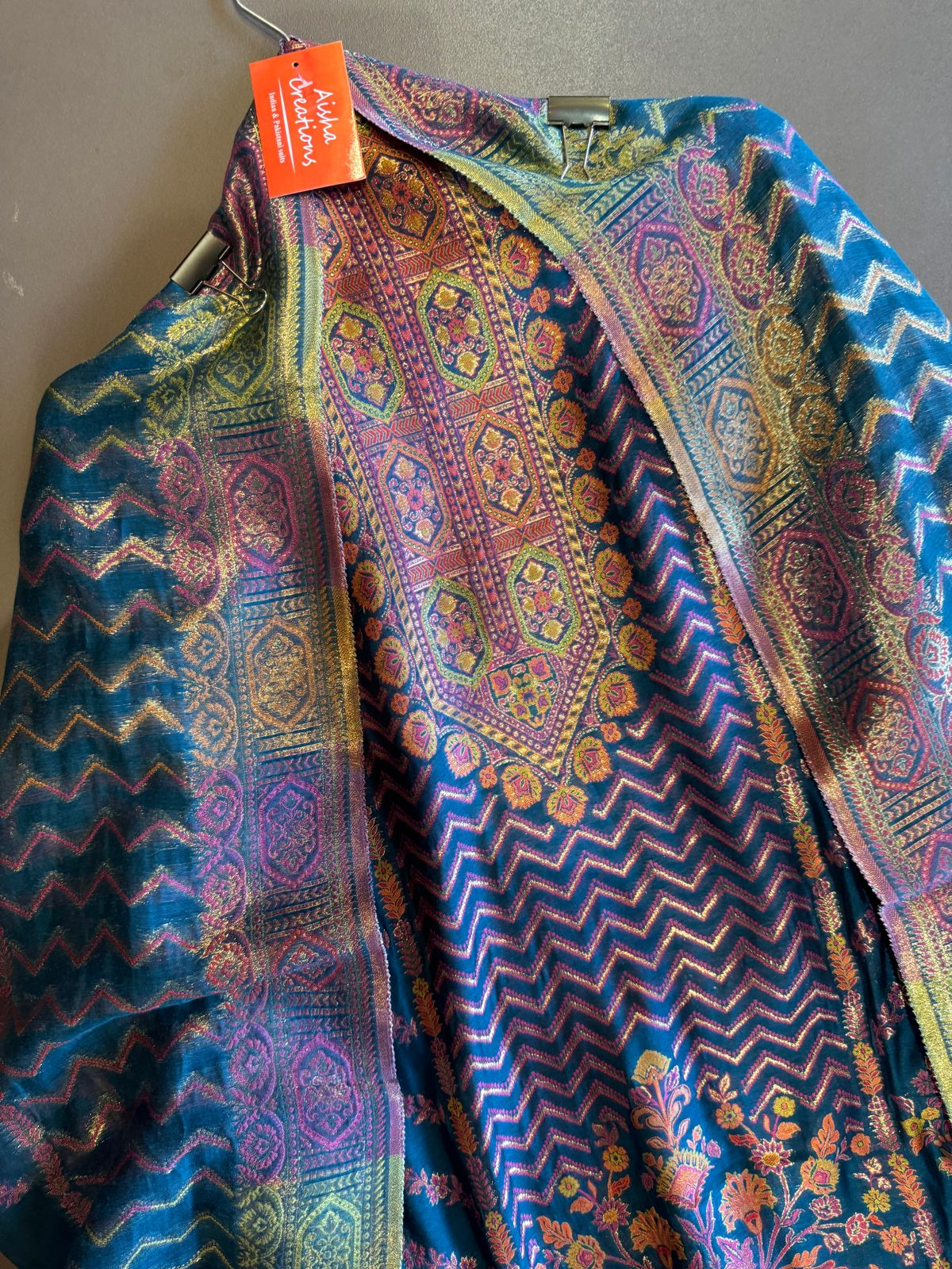 Pure jamdaani cotton Silk Suit pieces with beautiful Thread weavings all over the shirt front and back