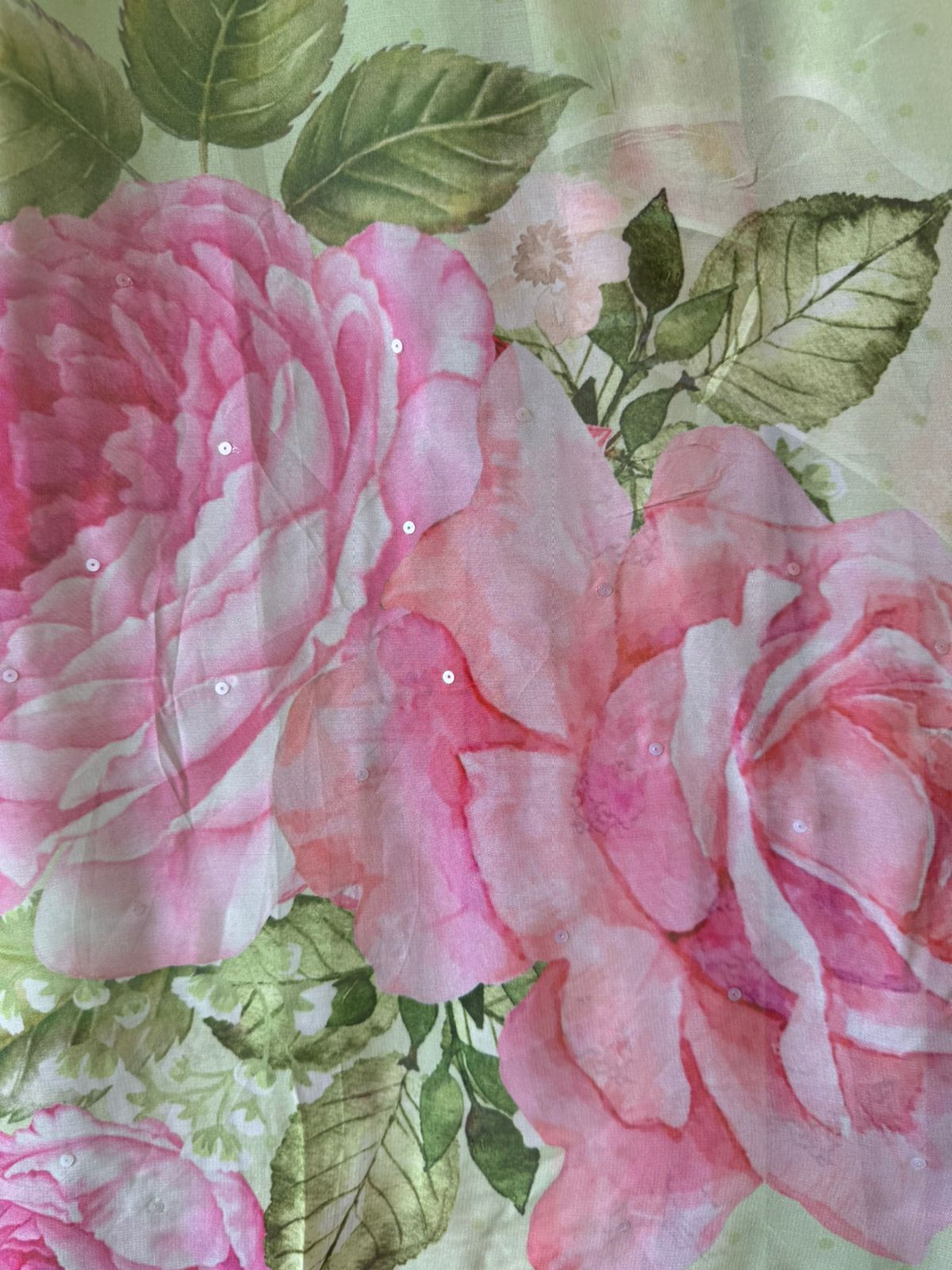 100% Pure soft organza shirt with very quality digital