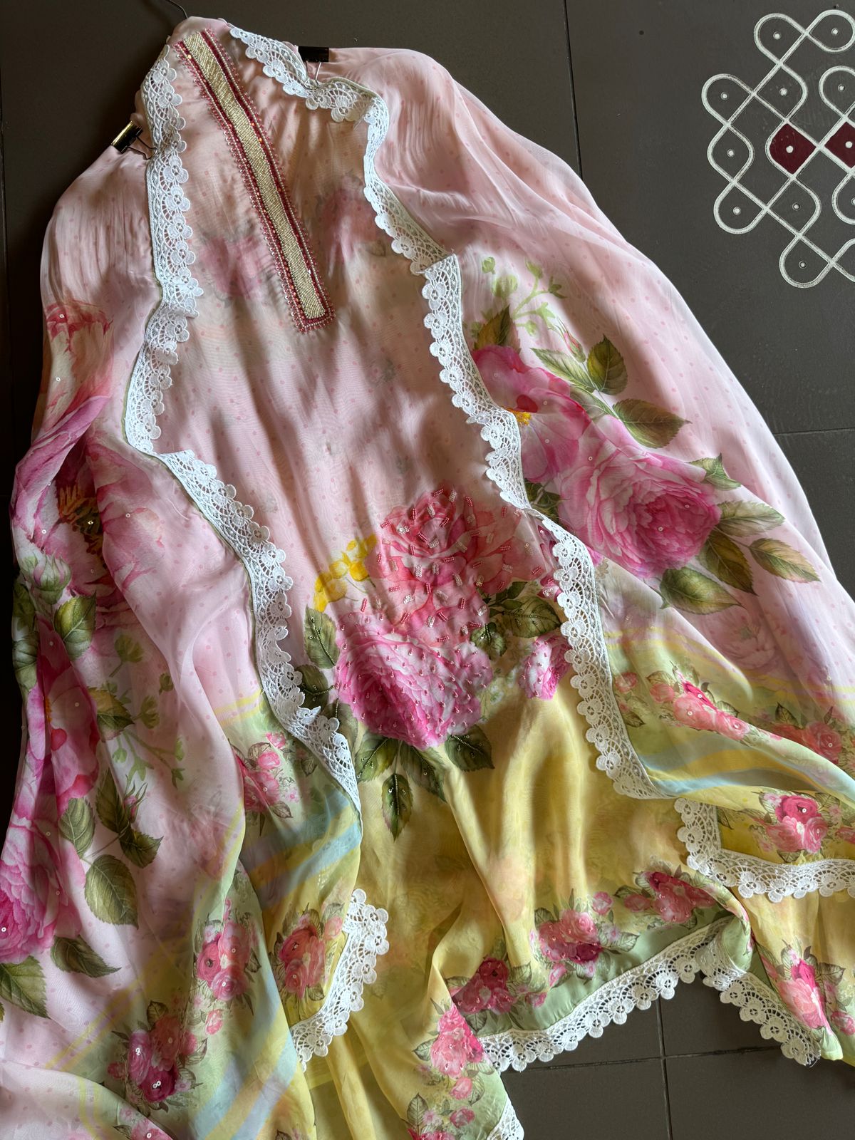 100% Pure soft organza shirt with very quality digital