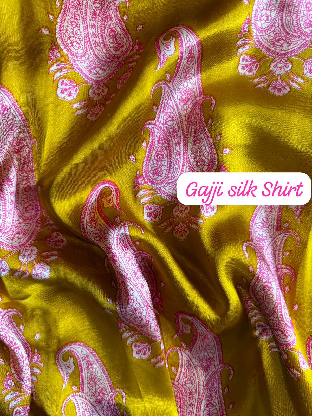 Pure Gajji silk Unstitched Shirt with very Gorgeous dori embroidery and Threadwork on the neckline