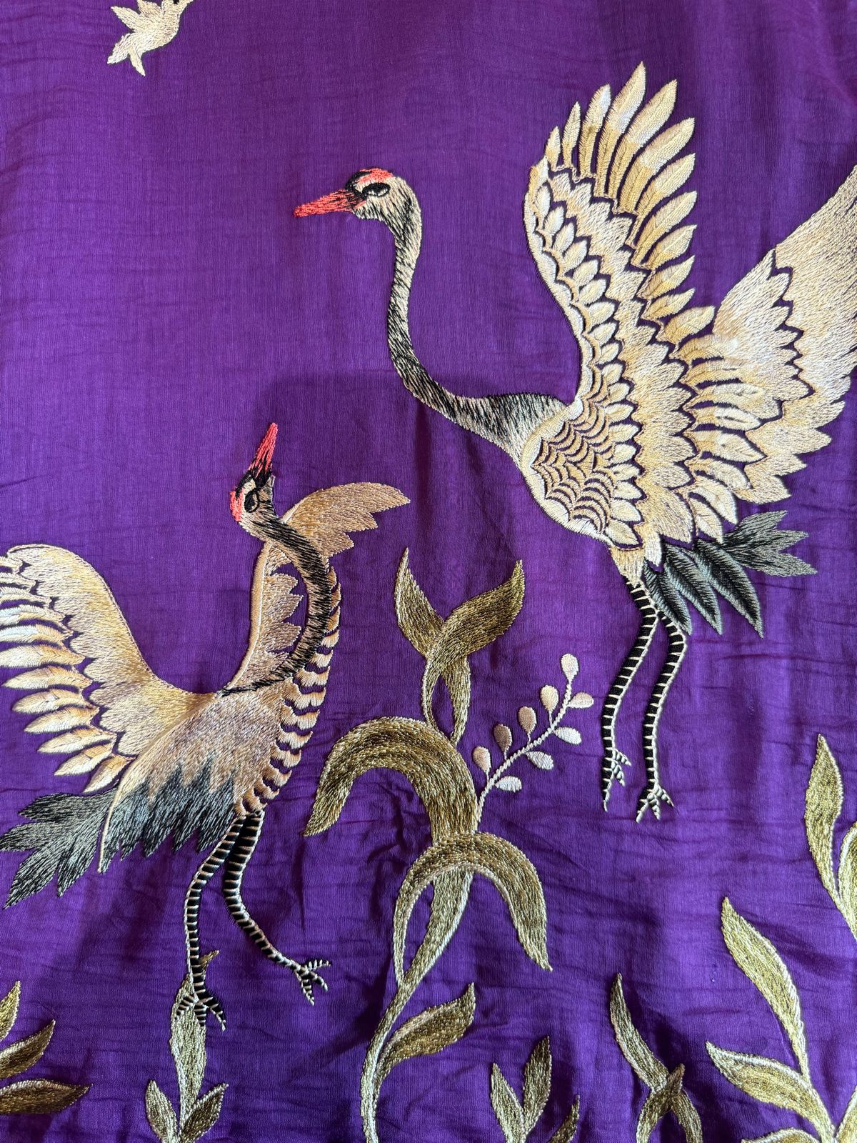 Pure Cotton linen Shirt Beautiful concept With Patti design with crochia lace