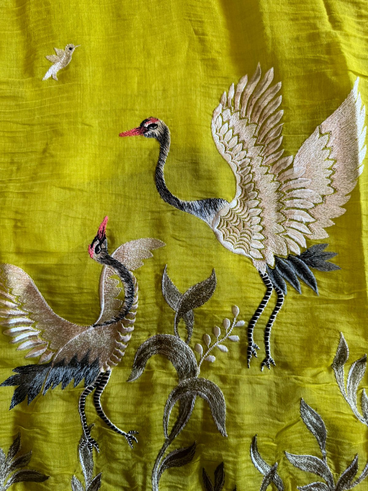 Pure Cotton linen Shirt Beautiful concept With Patti design with crochia lace