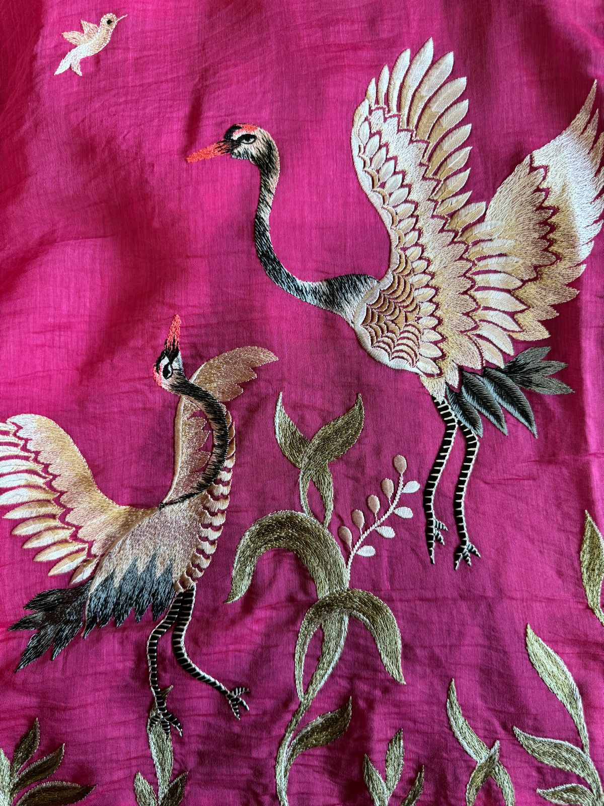 Pure Cotton linen Shirt Beautiful concept With Patti design with crochia lace