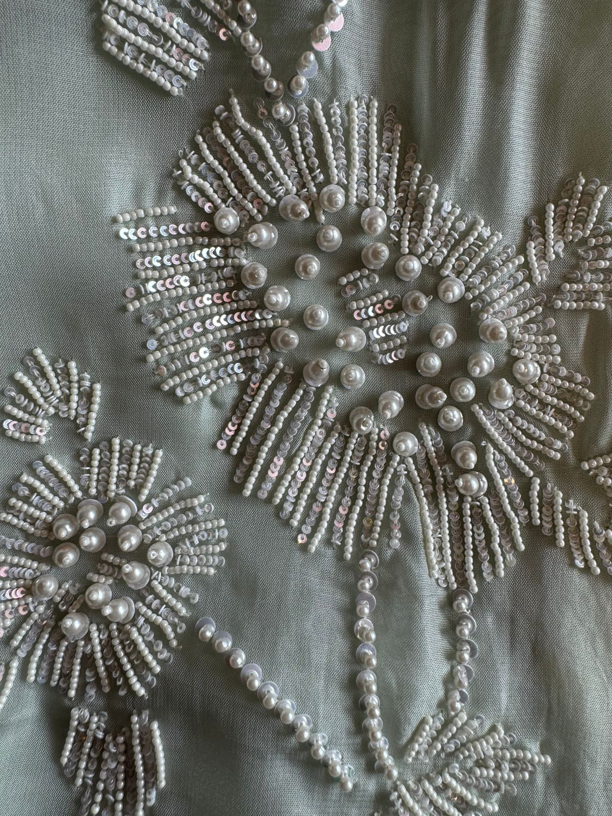 Shop our new exclusive range of Pakistani fabrics on soft organza with original pearl and Moti work