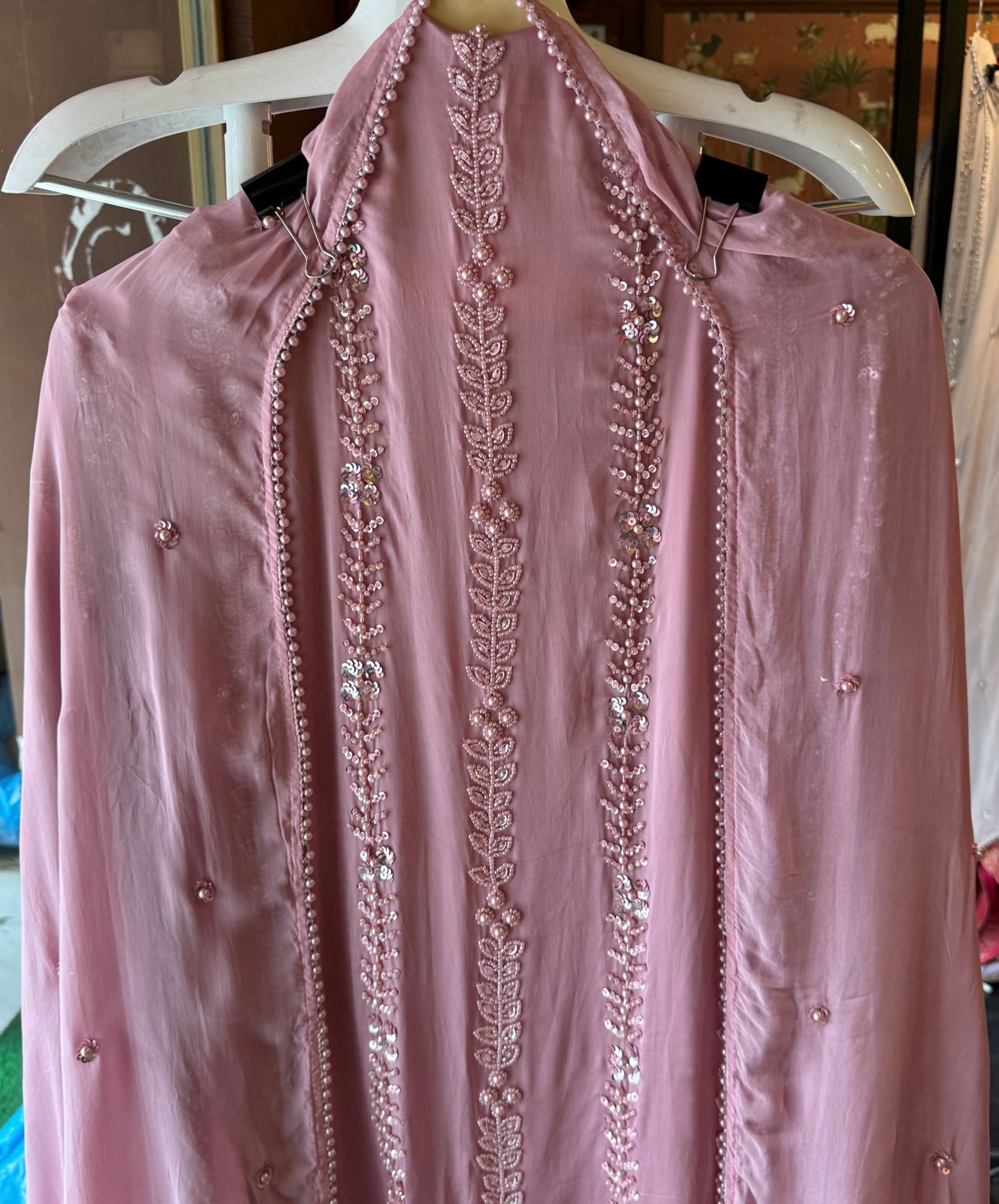 Shop our new exclusive range of Pakistani handembroidered fabrics (Unstitched) with Beautifil beadwork