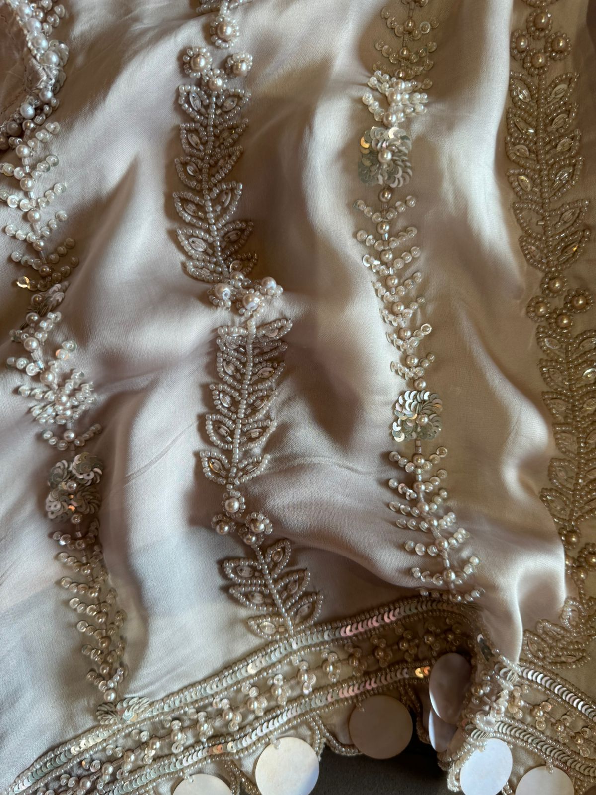 Shop our new exclusive range of Pakistani handembroidered fabrics (Unstitched) with Beautifil beadwork