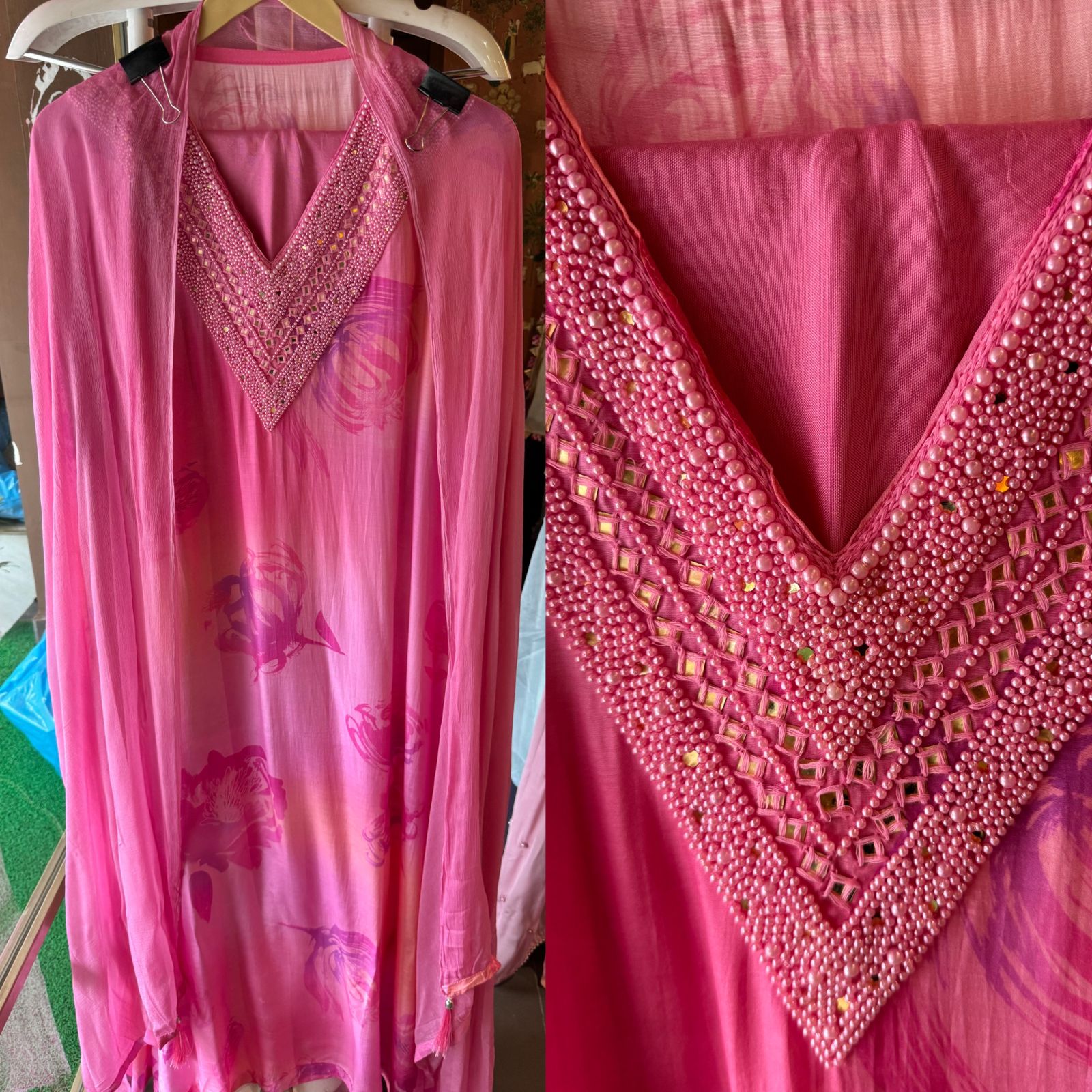 Pure and super soft muslin  Masaba inspired digital print on the shirt front and back