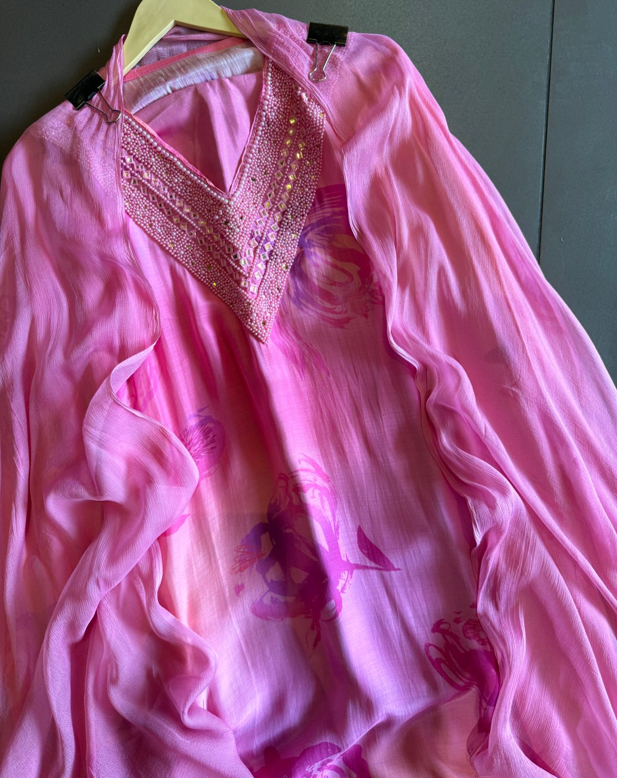 Pure and super soft muslin  Masaba inspired digital print on the shirt front and back