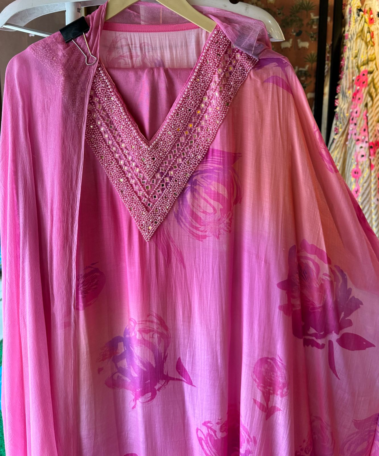 Pure and super soft muslin  Masaba inspired digital print on the shirt front and back