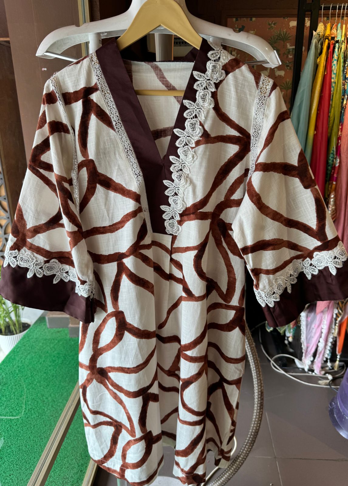 Pure Linen Kurta With pants set (Stitched)