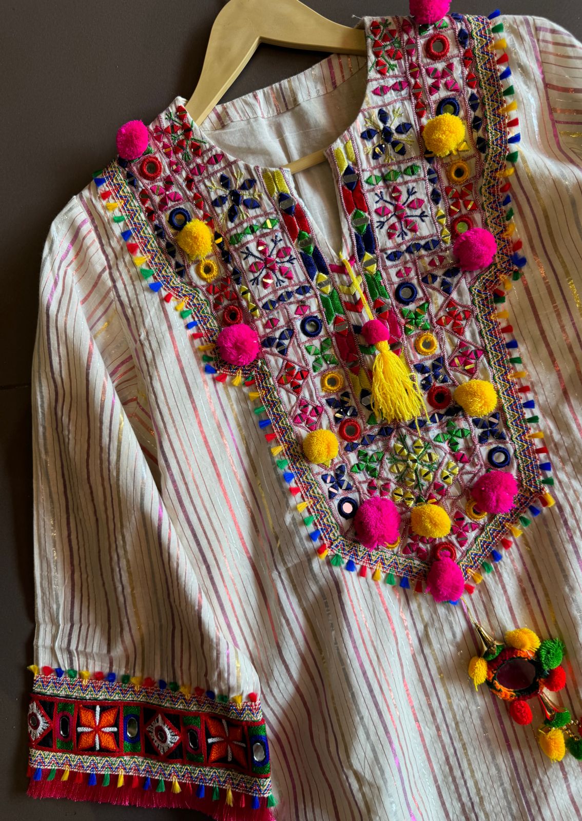 Cotton Lurex Kurta with Beautiful Jodhpuri multi coloured