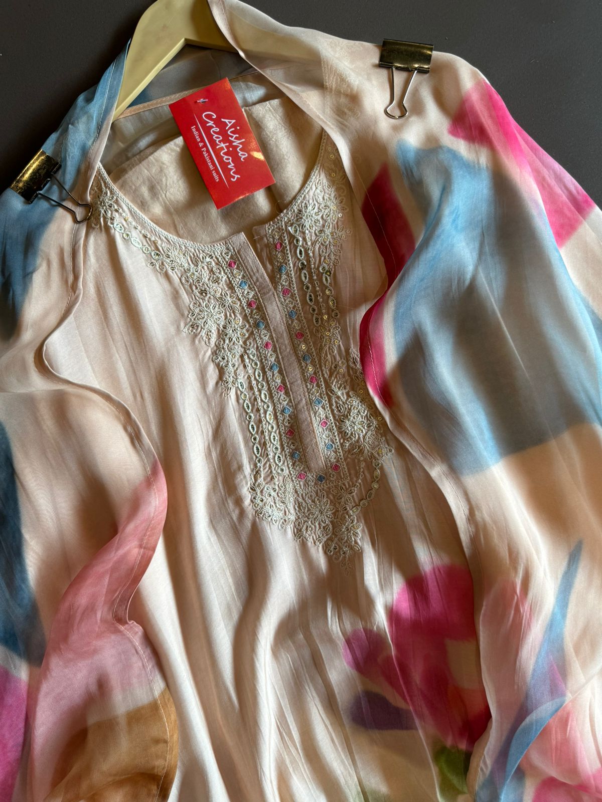 Soft digital printed organza Shirt with floral print (Unstitched) very flowy fabric