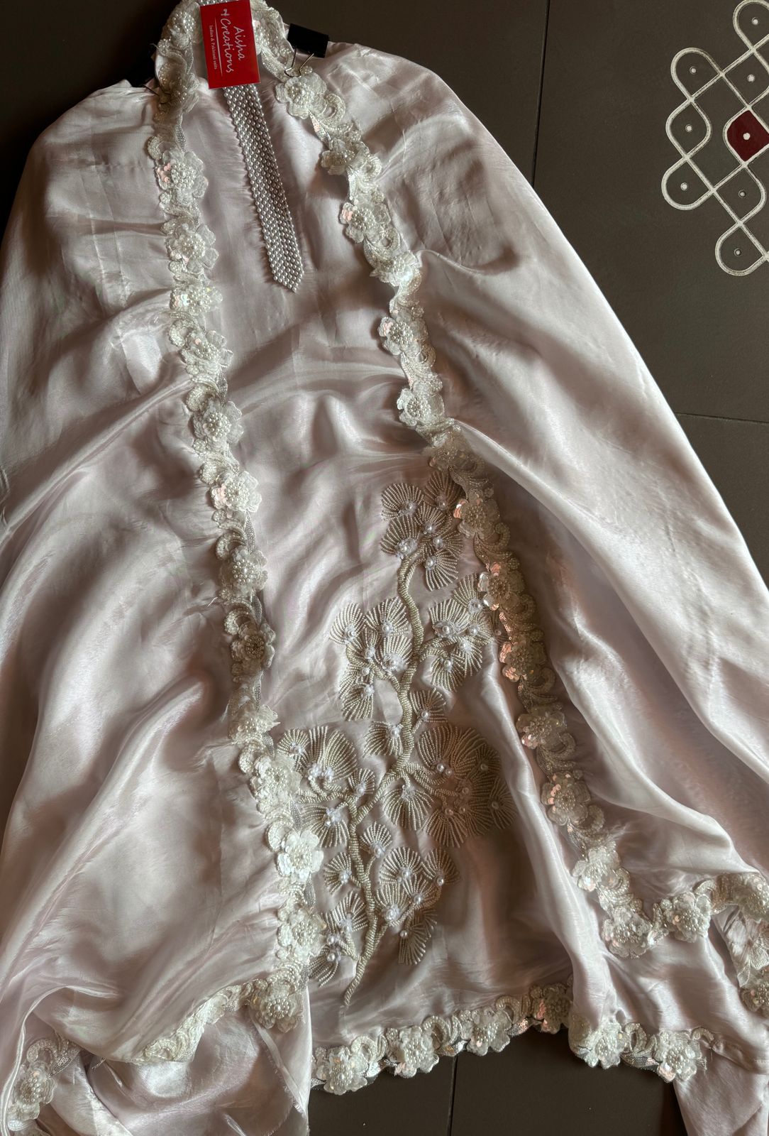 Pure shimmer tissue unstitched Pakistani hand embroidered Concepts.