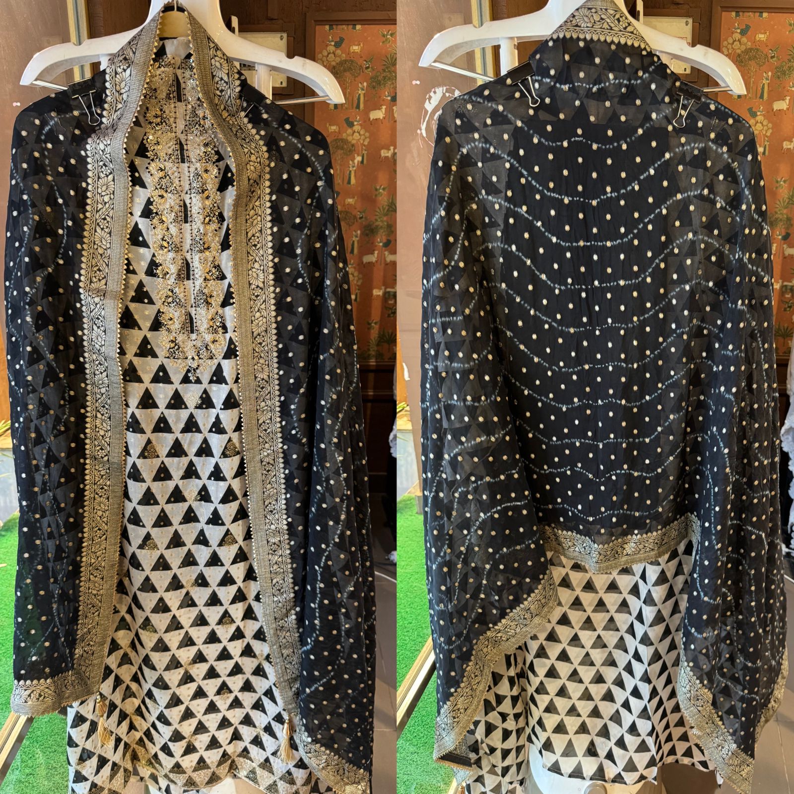 Organza Unstitched Suit pieces