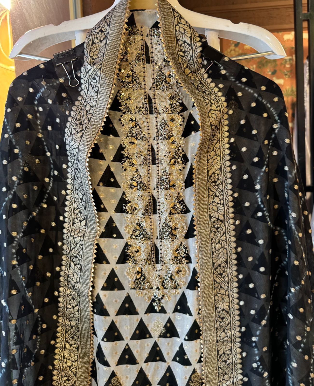 Organza Unstitched Suit pieces