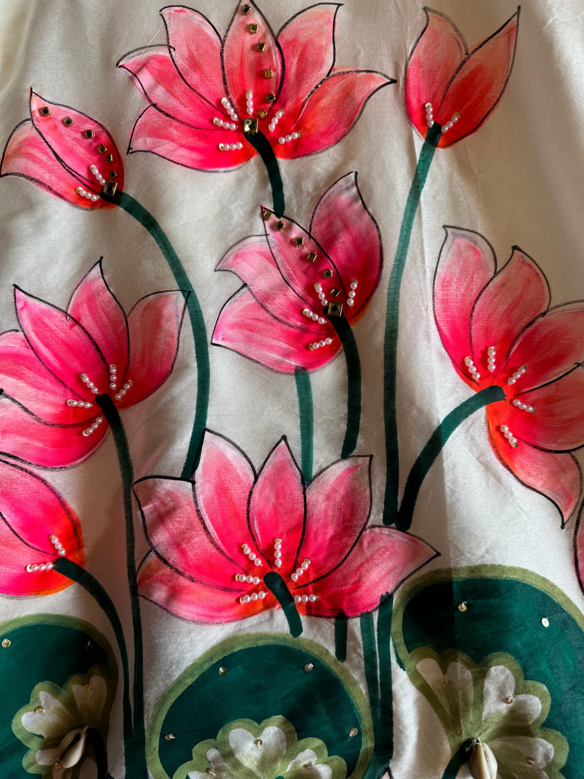 Pure chanderi Unstitched Shirt looks super classy & Rich