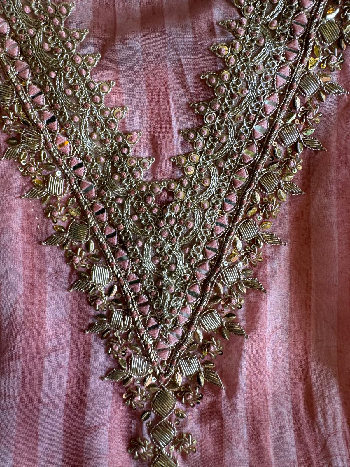 Soft organza Stripes Shirt (Unstitched)