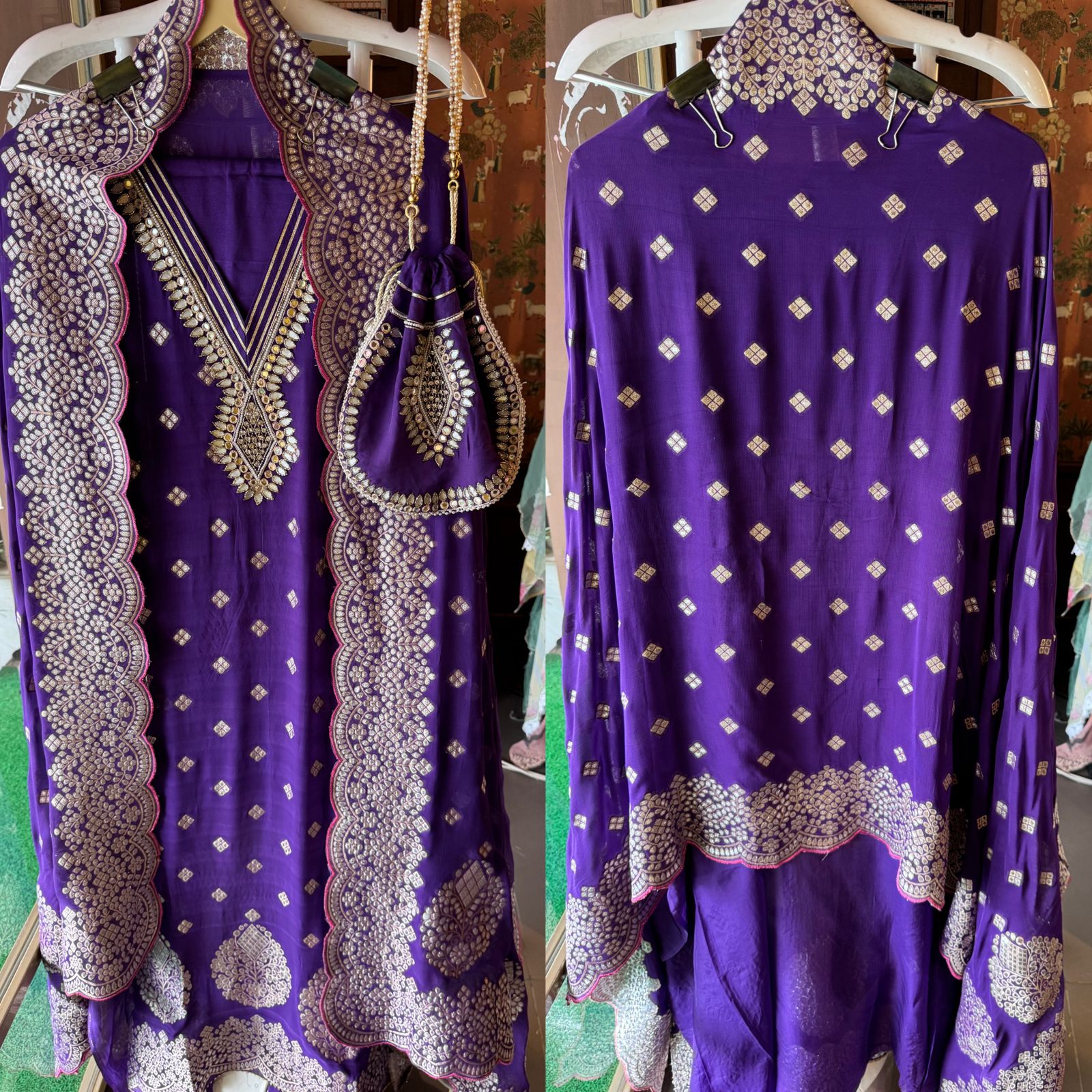 Banarsi Georgette  Unstitched suits pieces