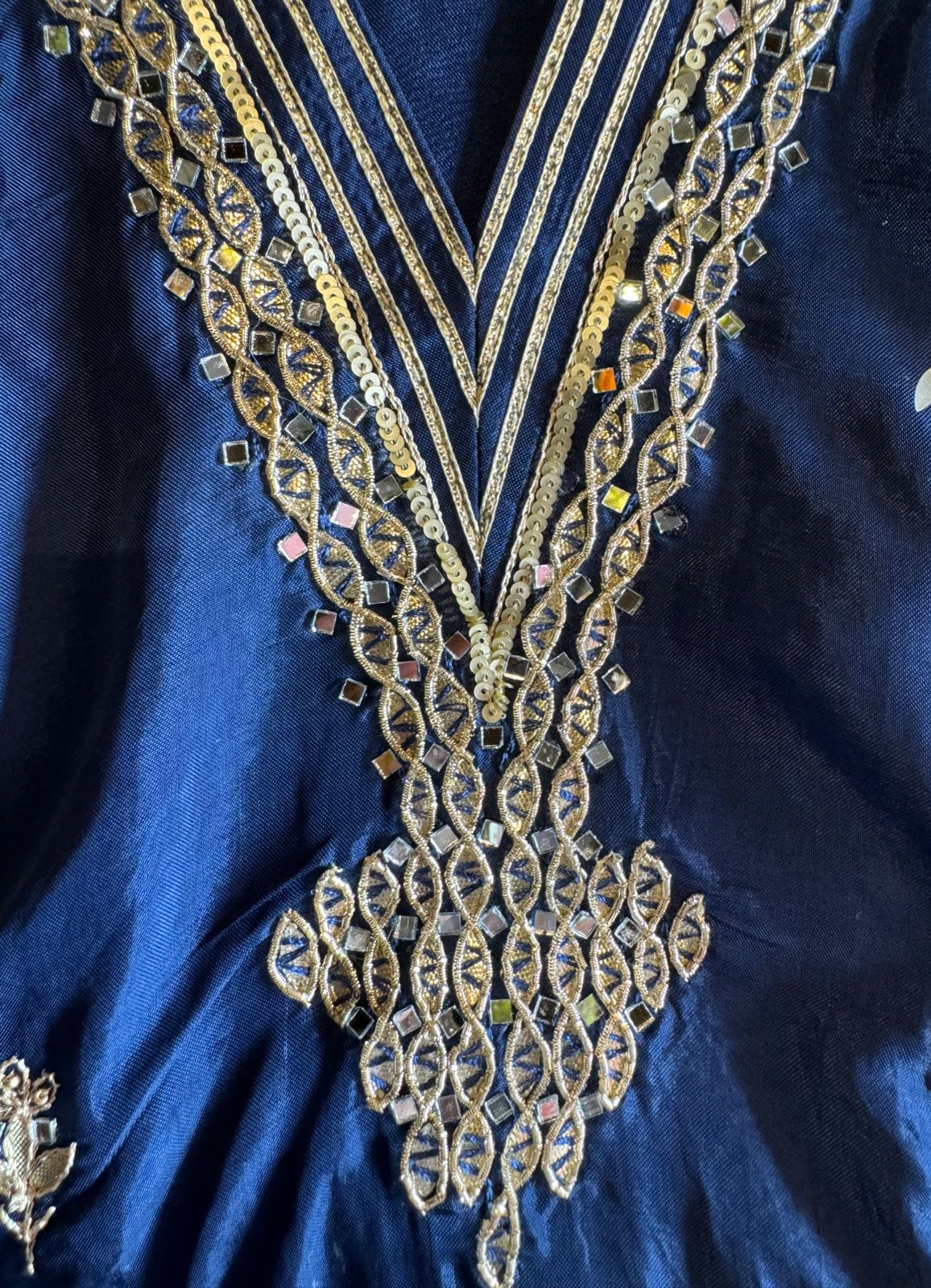 Pure mulberry silk Unstitched Shirt with designer Concept