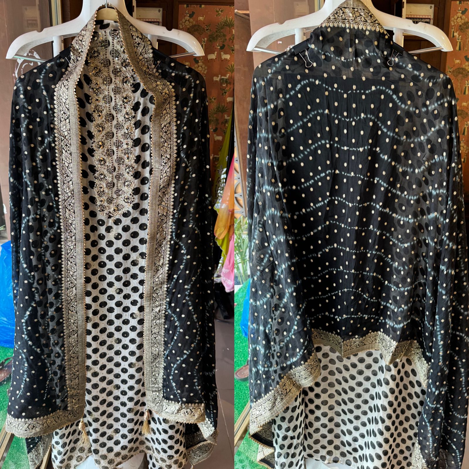 Organza Unstitched Suit pieces