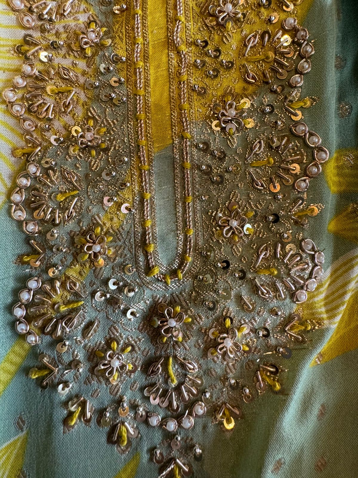 Organza full size zari bootie work dupatta with four sides banarsi border and tassels attached.