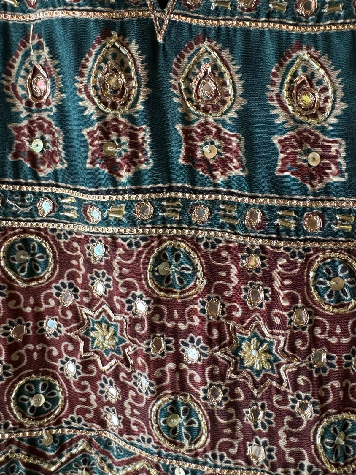 Digital block printed pure crepe shirt , Very soft and flowy fabric ,