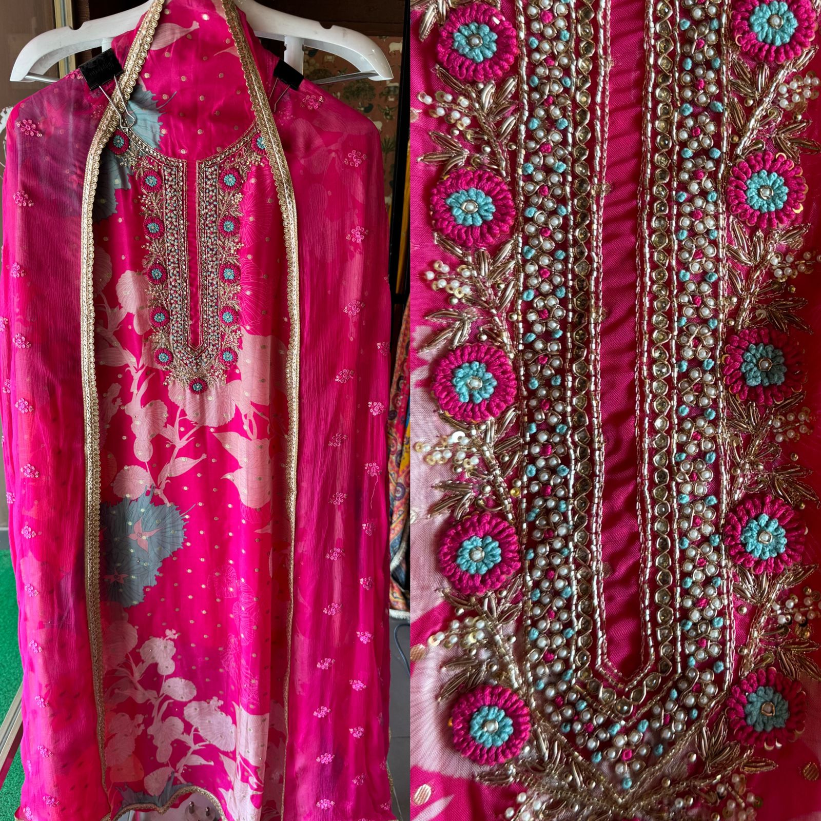 Printed Suit with Highlighting on the shirt