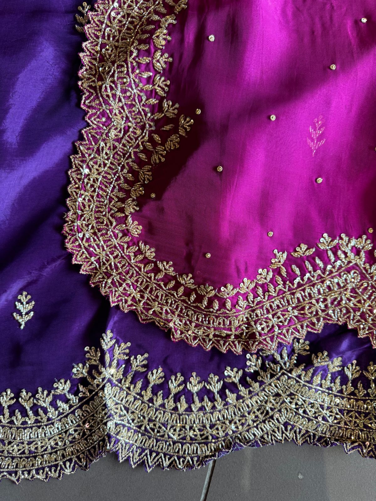 Beautiful pieces on PI Opada power, silk with handwork nalki booties