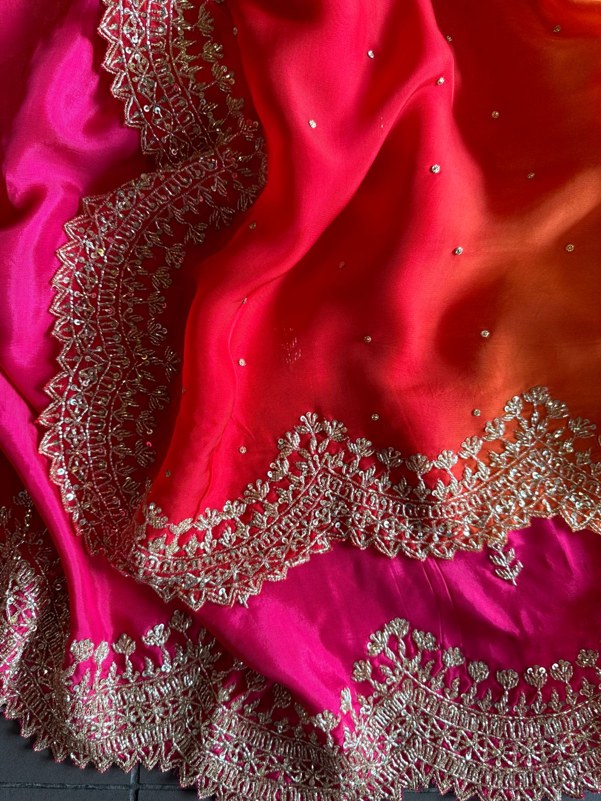 Beautiful pieces on PI Opada power, silk with handwork nalki booties