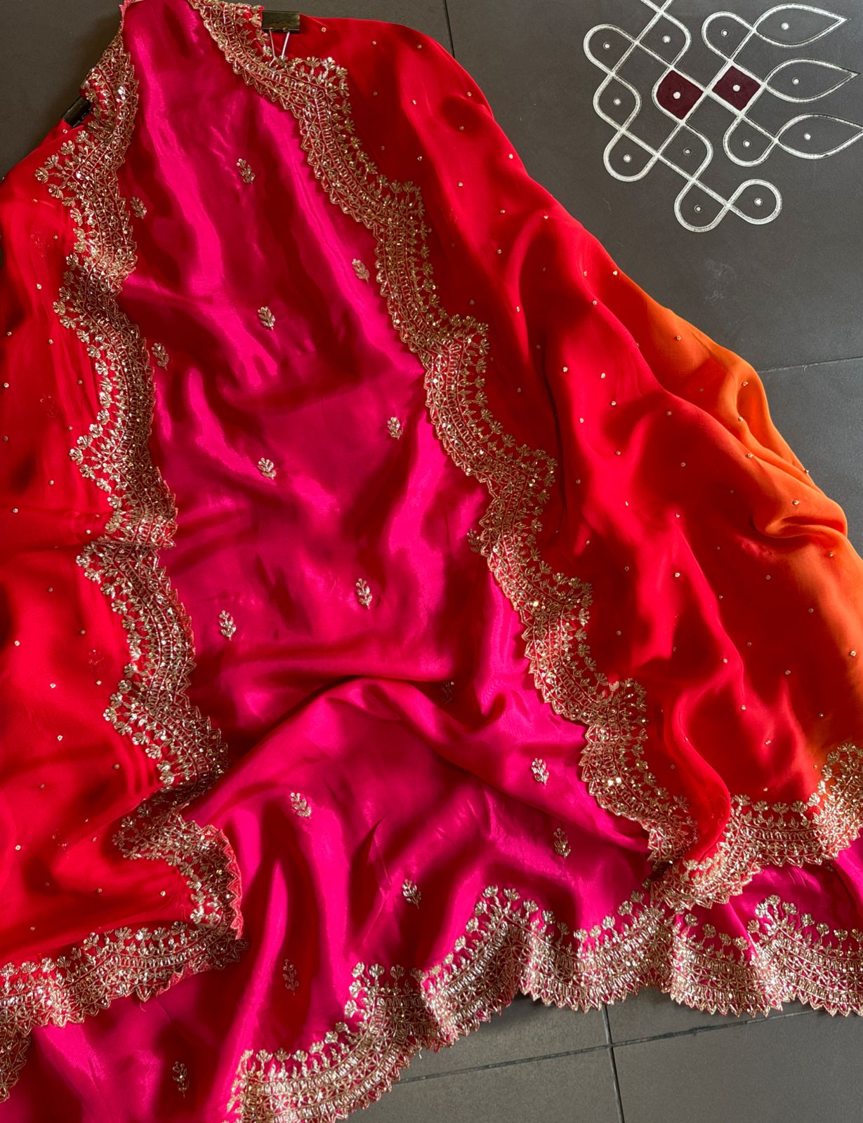 Beautiful pieces on PI Opada power, silk with handwork nalki booties