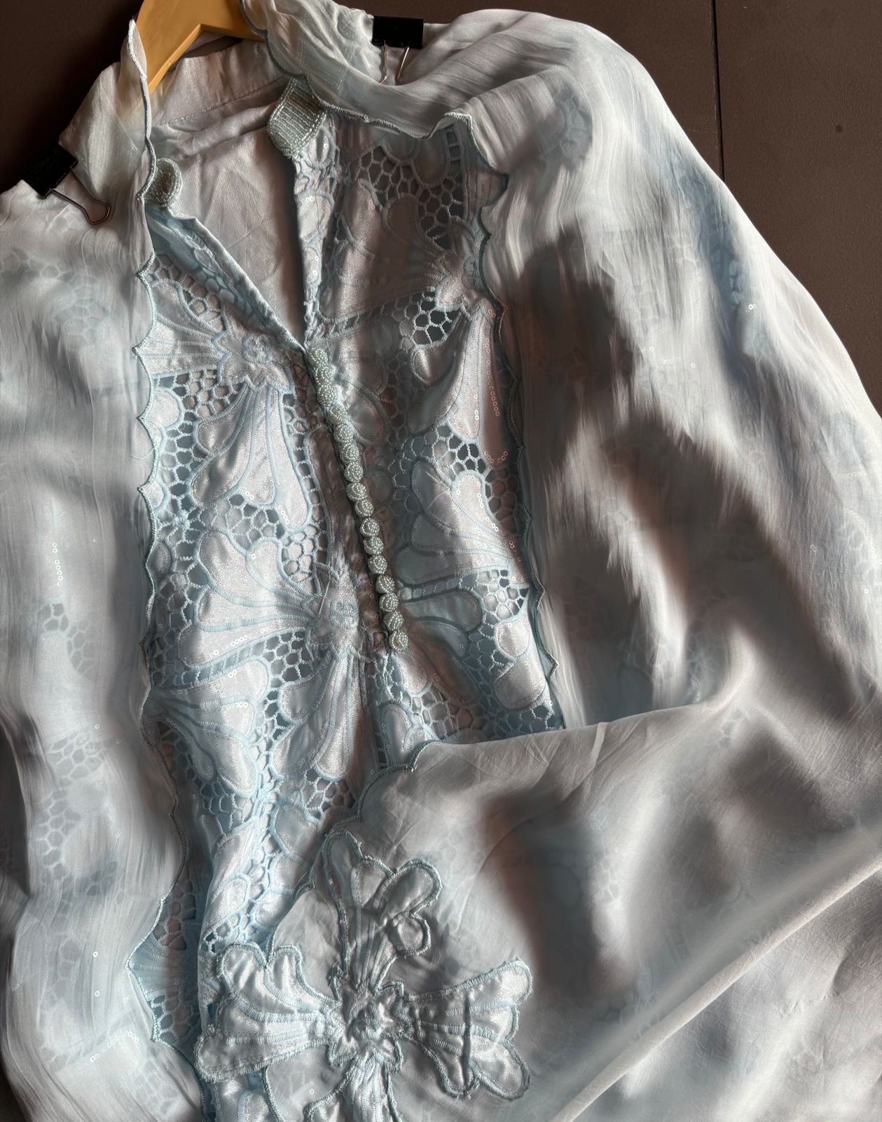 Crochia Cotton Floral Cutwork shirt with Linning