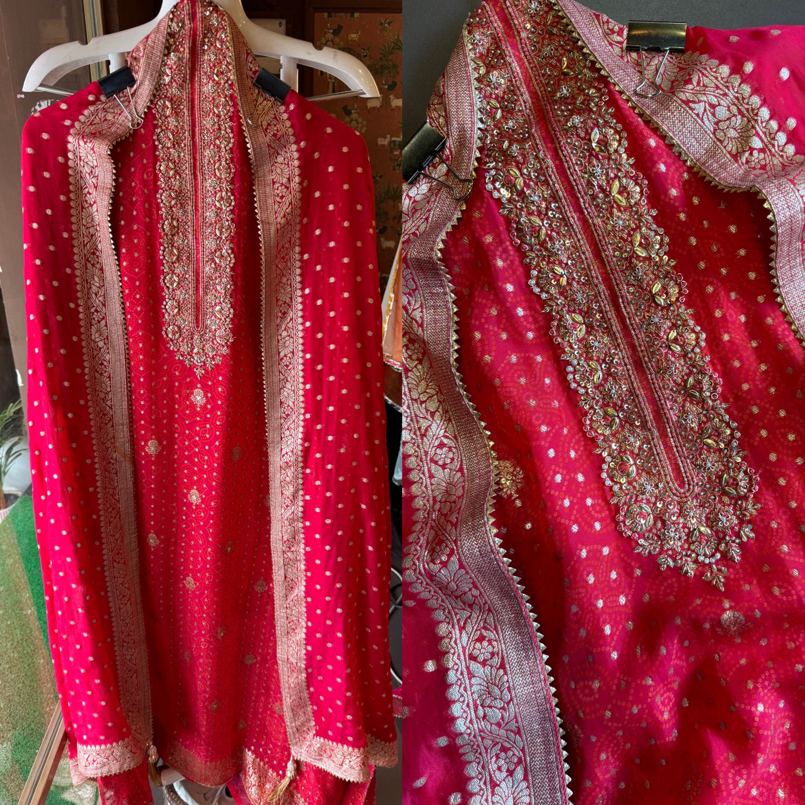 Organza Unstitched Suit pieces